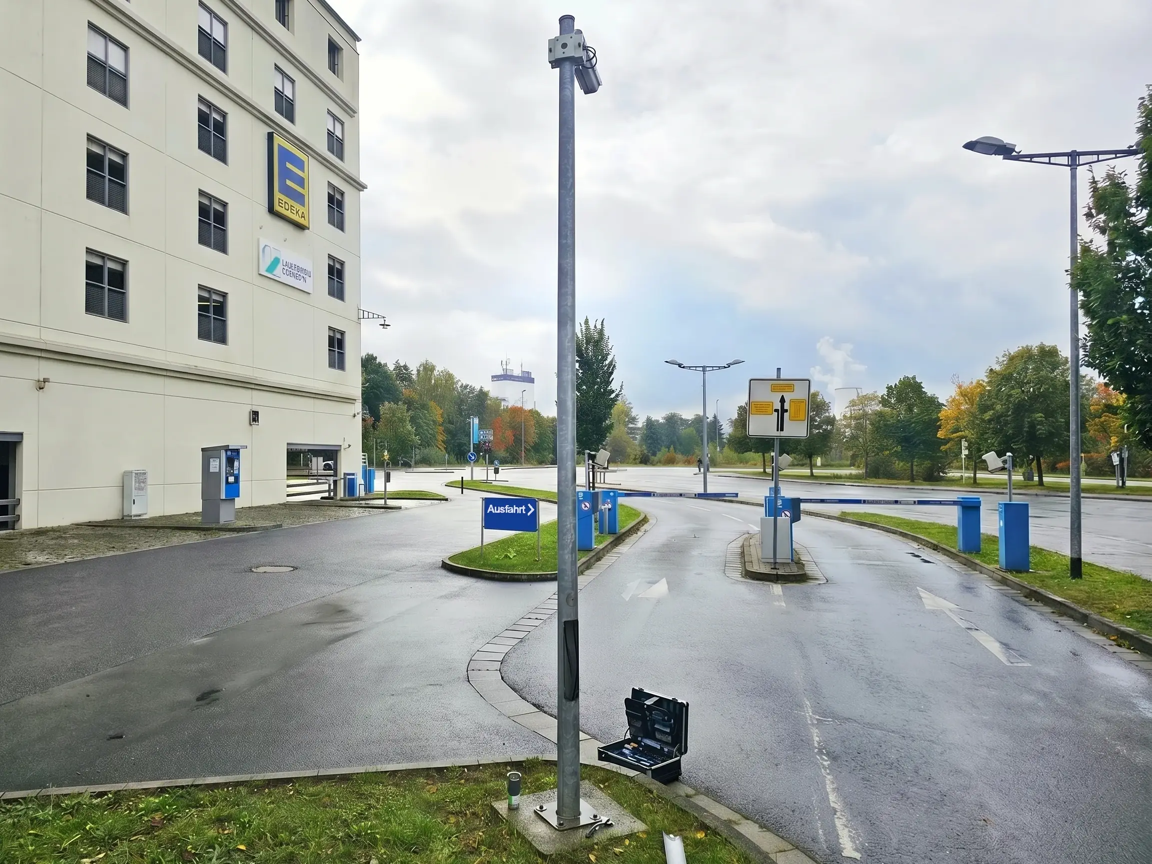 Standorttechnik mit Montagepunkt und technischer Komponente